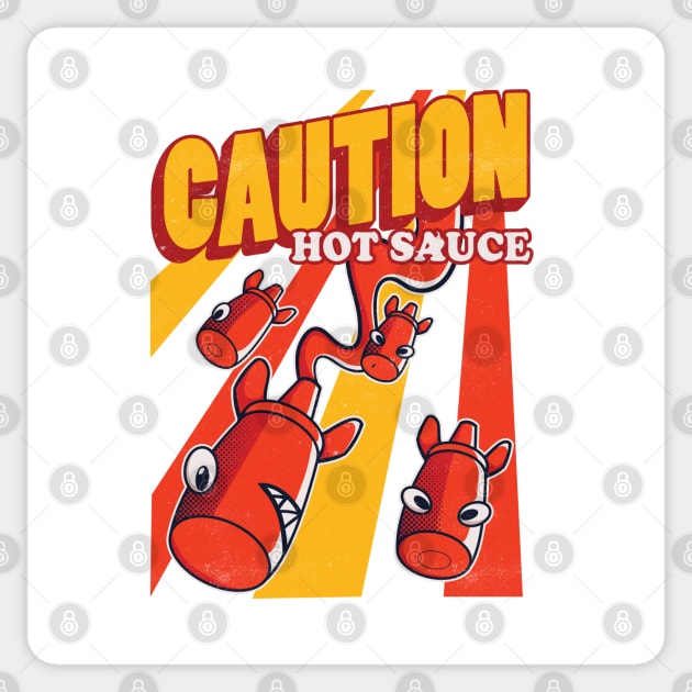 Caution Hot Sauce Sticker by Pixeldsigns